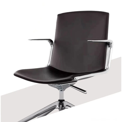 Modern Leather Adjustable Swivel Armrests Office Chair
