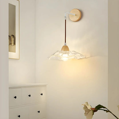 Transparent 9-Inch Wall Mount Light for Bedside Decor