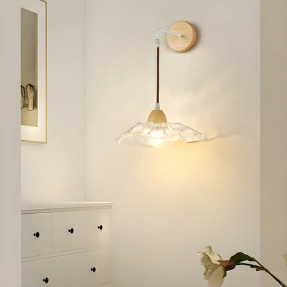 Transparent 9-Inch Wall Mount Light for Bedside Decor