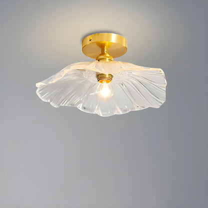 Modern Glass Semi-Flush Ceiling Light for Living Spaces