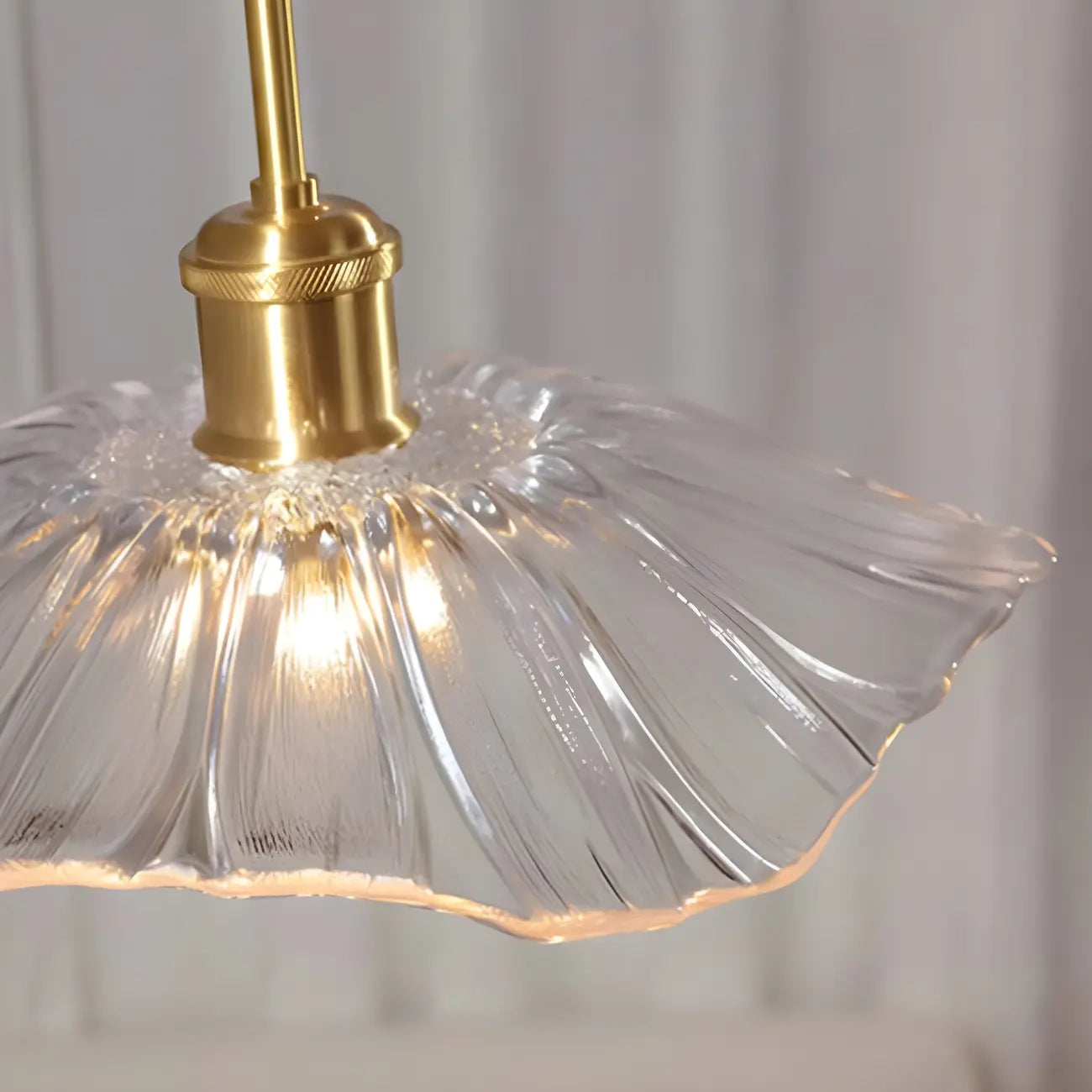 Modern Glass Semi-Flush Ceiling Light for Living Spaces