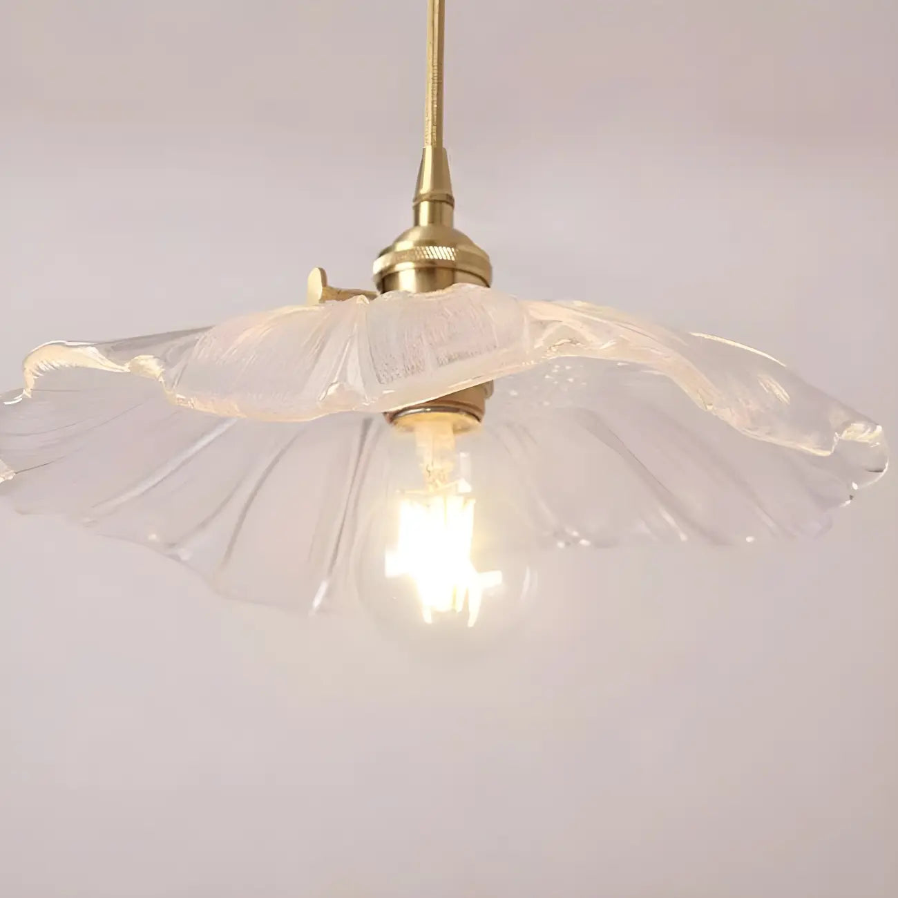Modern Glass Semi-Flush Ceiling Light for Living Spaces