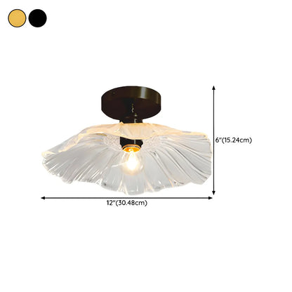 Modern Glass Semi-Flush Ceiling Light for Living Spaces