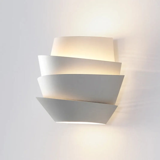 Inspired 2-Light Iron White Spiral Wall Sconce