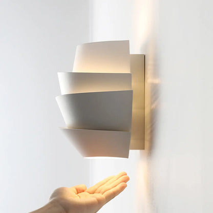 Inspired 2-Light Iron White Spiral Wall Sconce