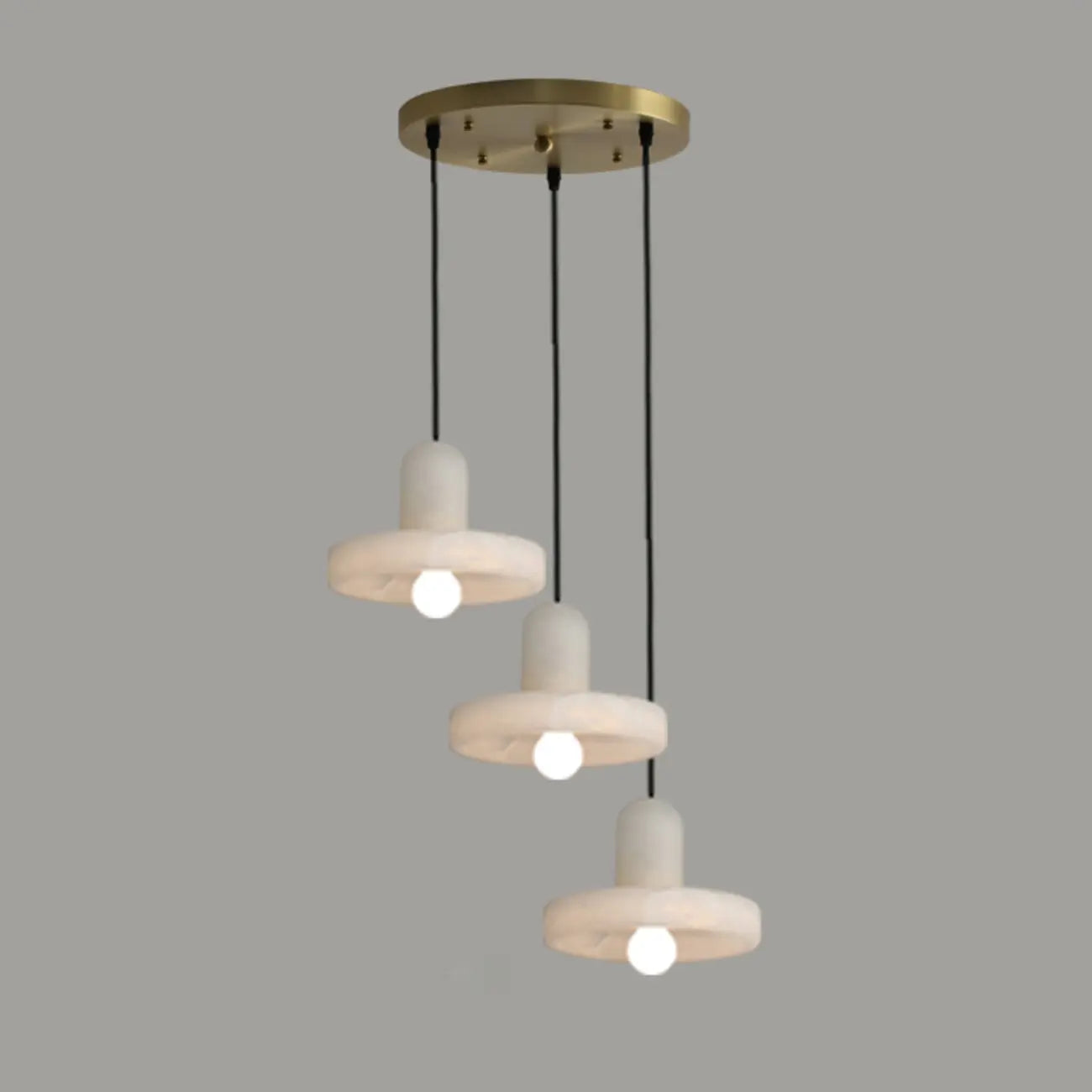 Modern Gold Metal Cylindrical Kitchen Island Pendant Light