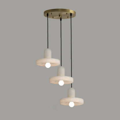 Modern Gold Metal Cylindrical Kitchen Island Pendant Light