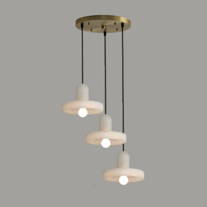 Modern Gold Metal Cylindrical Kitchen Island Pendant Light