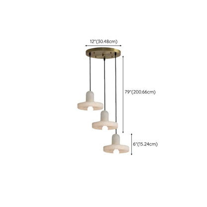 Modern Gold Metal Cylindrical Kitchen Island Pendant Light