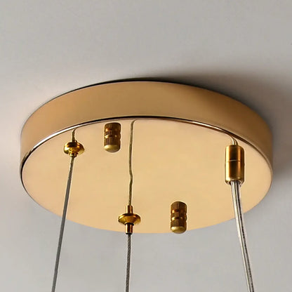 Adjustable Height Gold Crystal Globe Starburst Chandelier