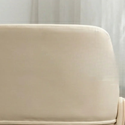 Open-Back Beige Office Chair with Casters