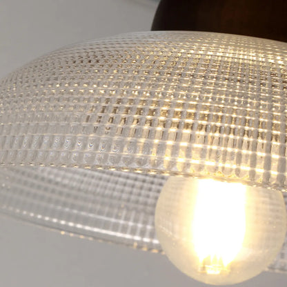 Caramel Gradient Glass Dome Semi Flush Ceiling Light