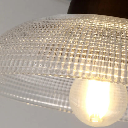 Caramel Gradient Glass Dome Semi Flush Ceiling Light