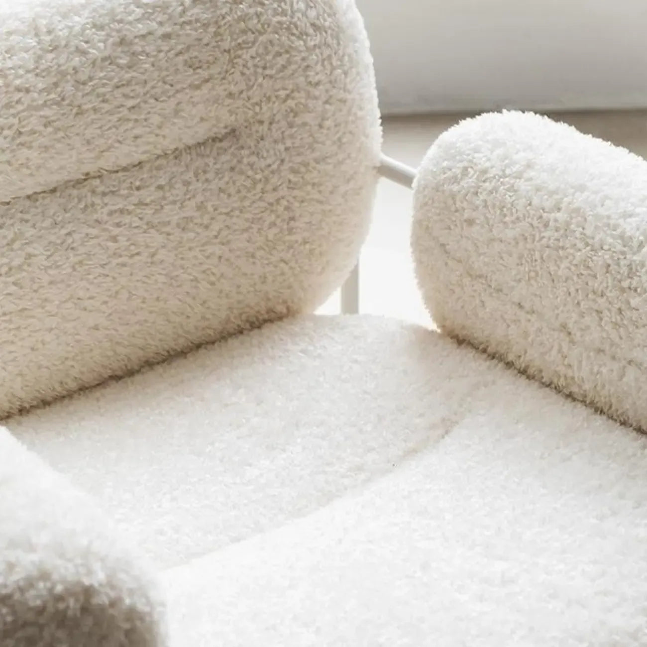 Modern Square Arm Fabric Accent Chair with Tufting