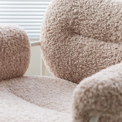 Modern Square Arm Fabric Accent Chair with Tufting