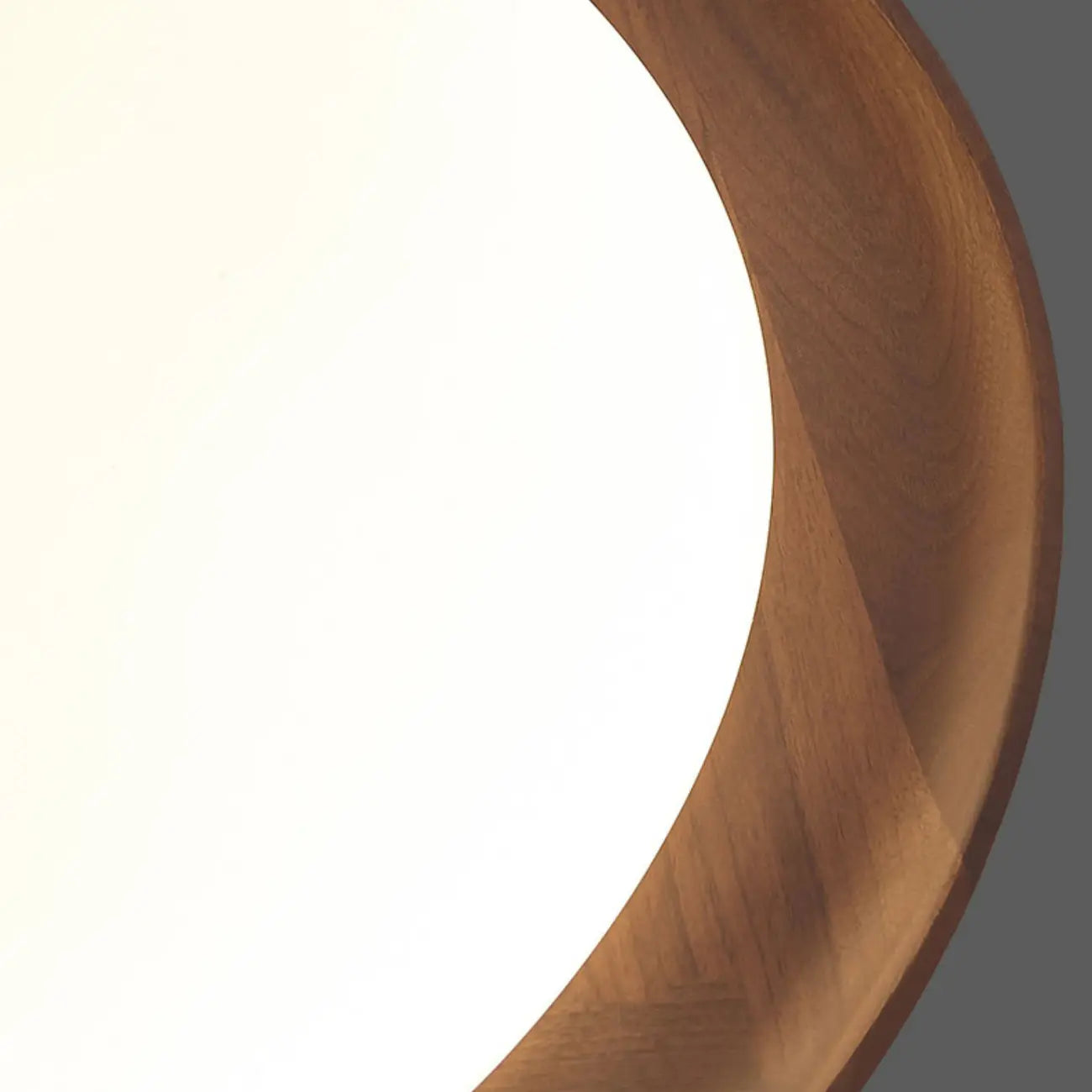 Minimalist Walnut Wood Dimmable Flush Mount LED Ceiling Light
