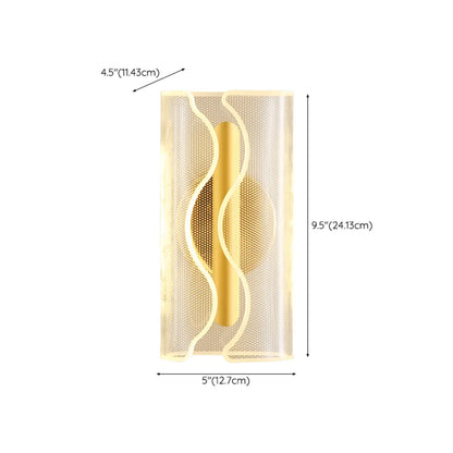 Modern Clear Acrylic Gold Ambient Wall Sconce