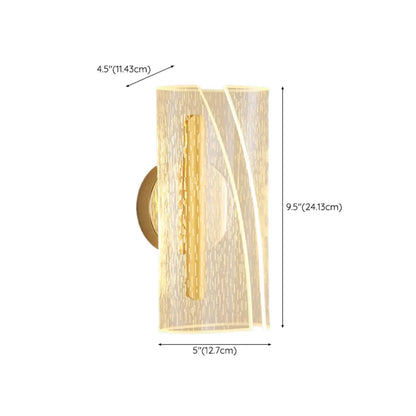 Modern Clear Acrylic Gold Ambient Wall Sconce