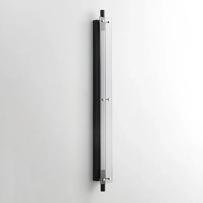 Modern Black Metal Linear Plastic Shade Wall Sconce