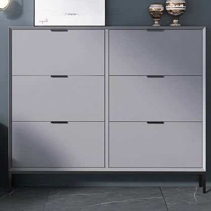 Wood Drop-Front Shoe Storage Cabinet for Small Space