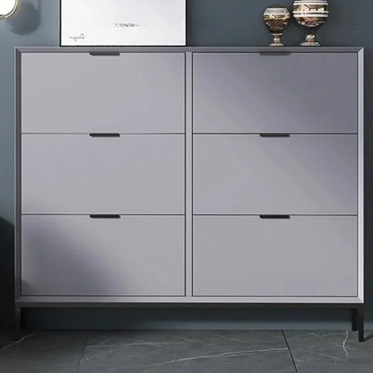 Wood Drop-Front Shoe Storage Cabinet for Small Space