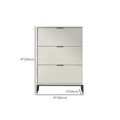 Wood Drop-Front Shoe Storage Cabinet for Small Space
