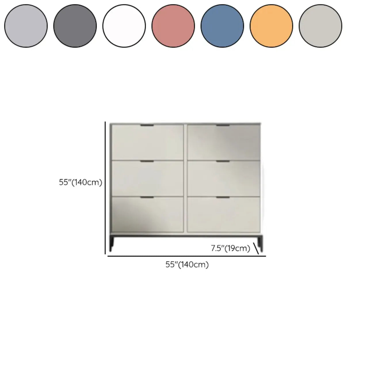 Wood Drop-Front Shoe Storage Cabinet for Small Space