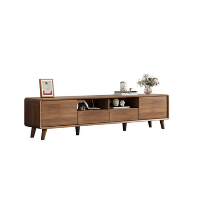 Modern Wood TV Stand with Storage for Living Room