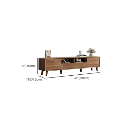 Modern Wood TV Stand with Storage for Living Room
