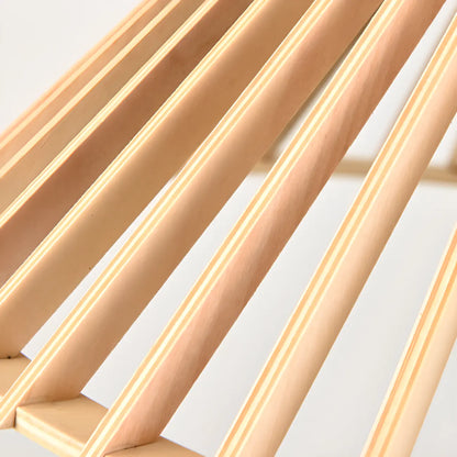 Oriental Adjustable Wood Pendant Light for Kitchen Dining