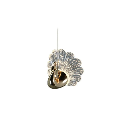 Modern Dimming LED Gold Acrylic Floral Pendant Light