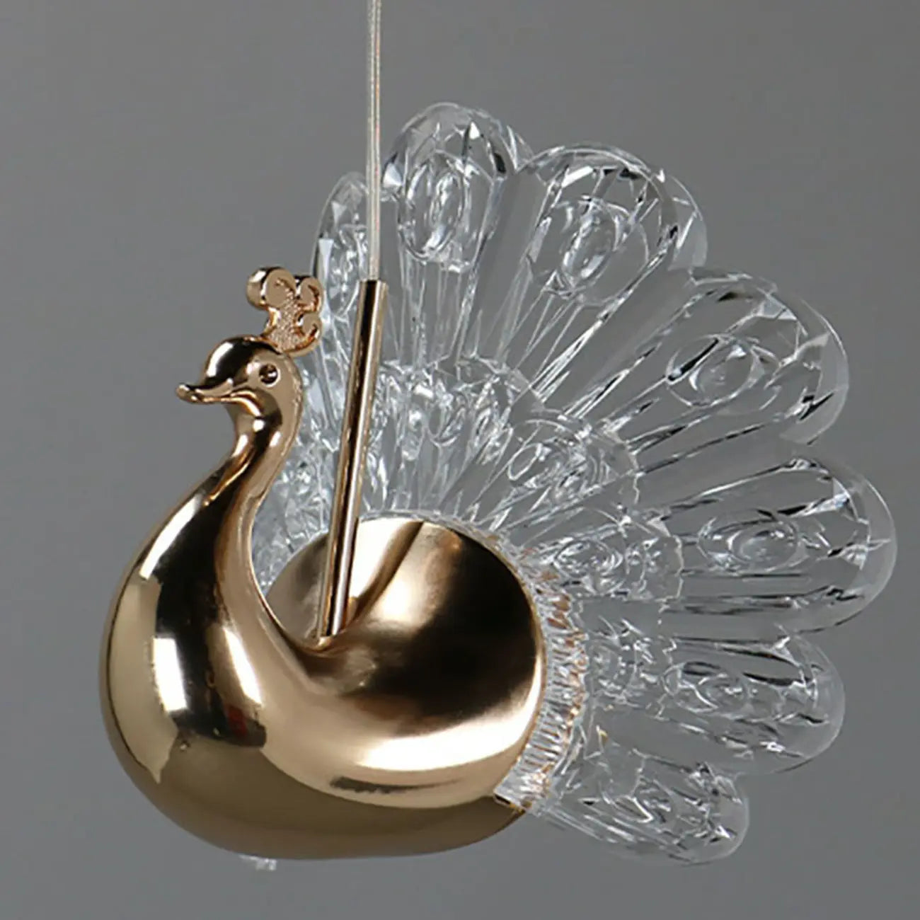 Modern Dimming LED Gold Acrylic Floral Pendant Light