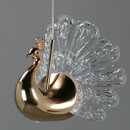 Modern Dimming LED Gold Acrylic Floral Pendant Light