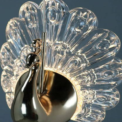 Modern Dimming LED Gold Acrylic Floral Pendant Light