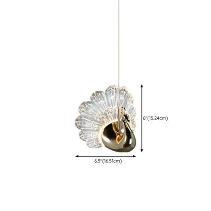 Modern Dimming LED Gold Acrylic Floral Pendant Light