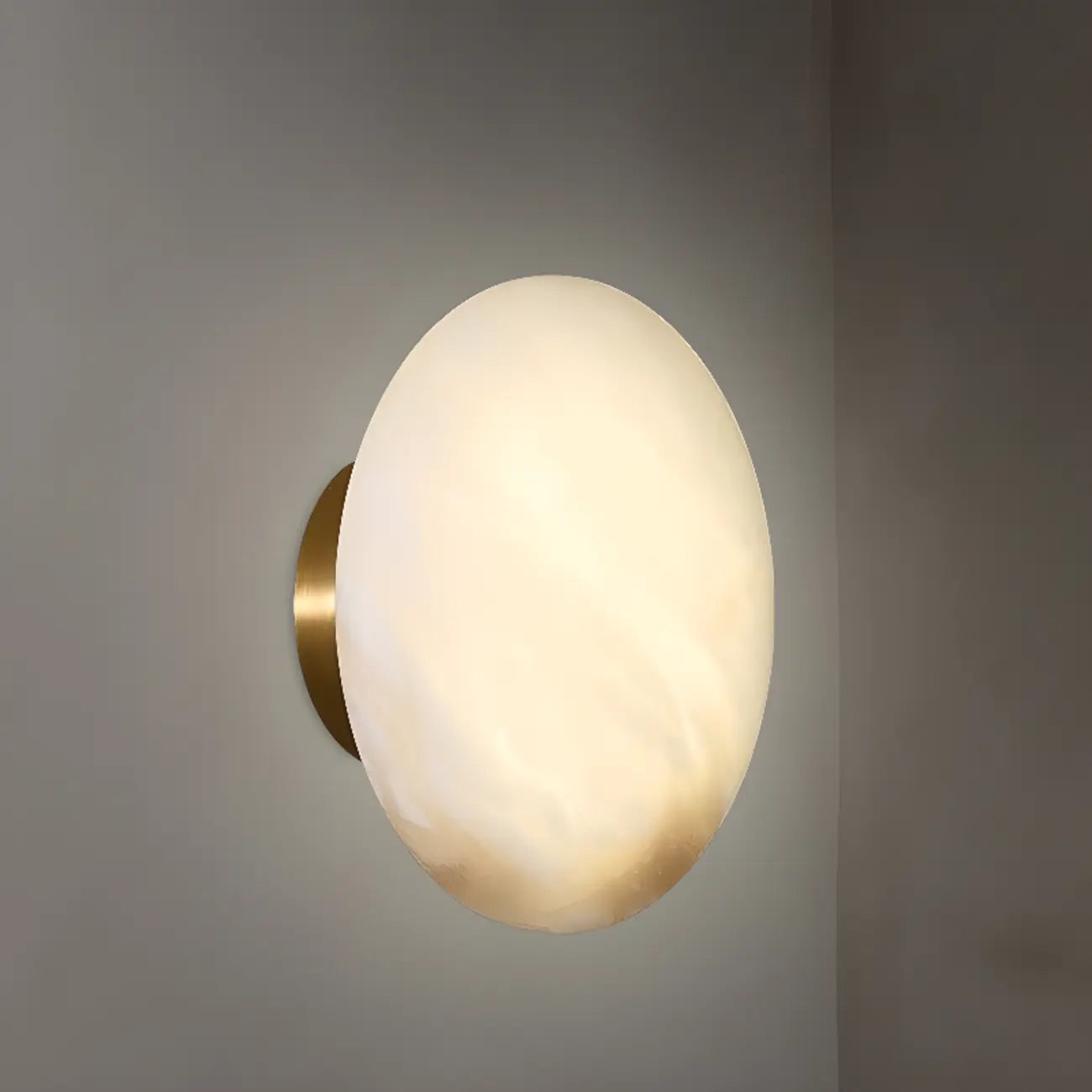 Modern Geometric Metal Wall Light with Gold Finish