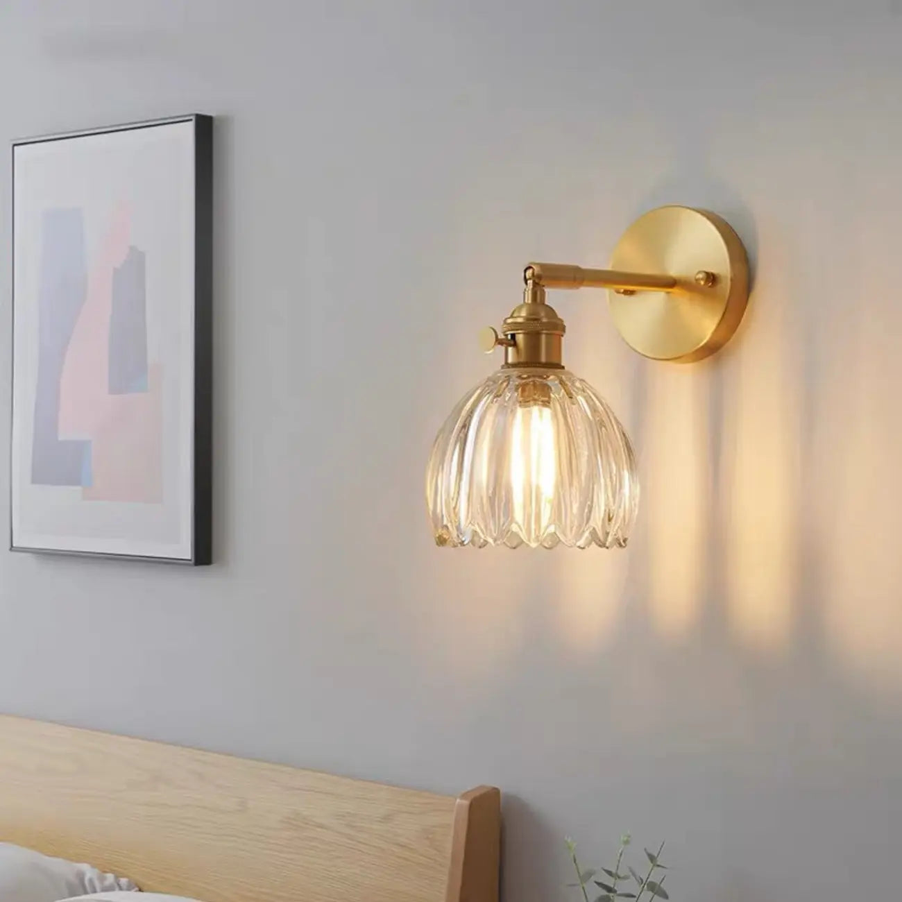 Modern Mini Brass LED Wall Sconce for Residential Use