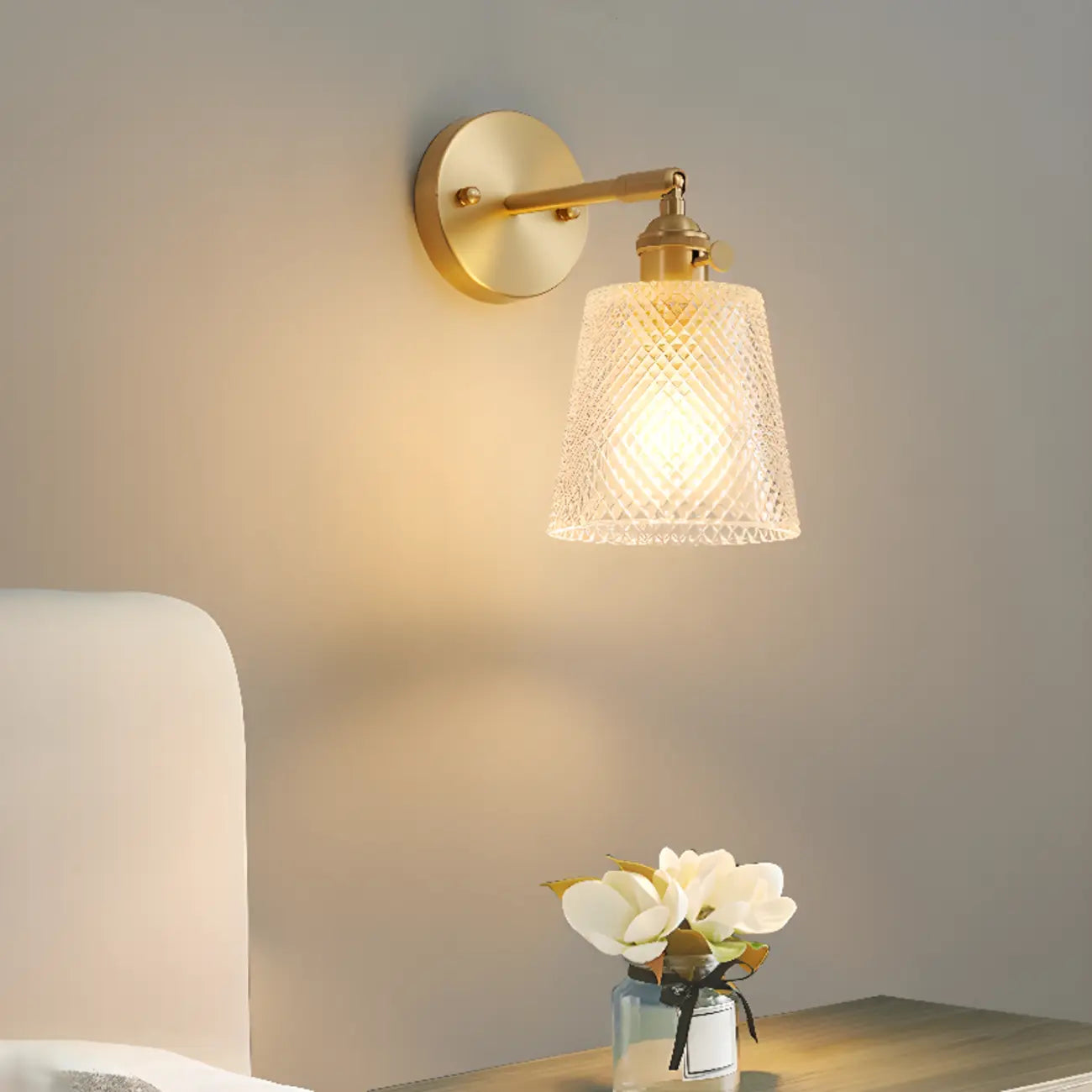 Modern Mini Brass LED Wall Sconce for Residential Use