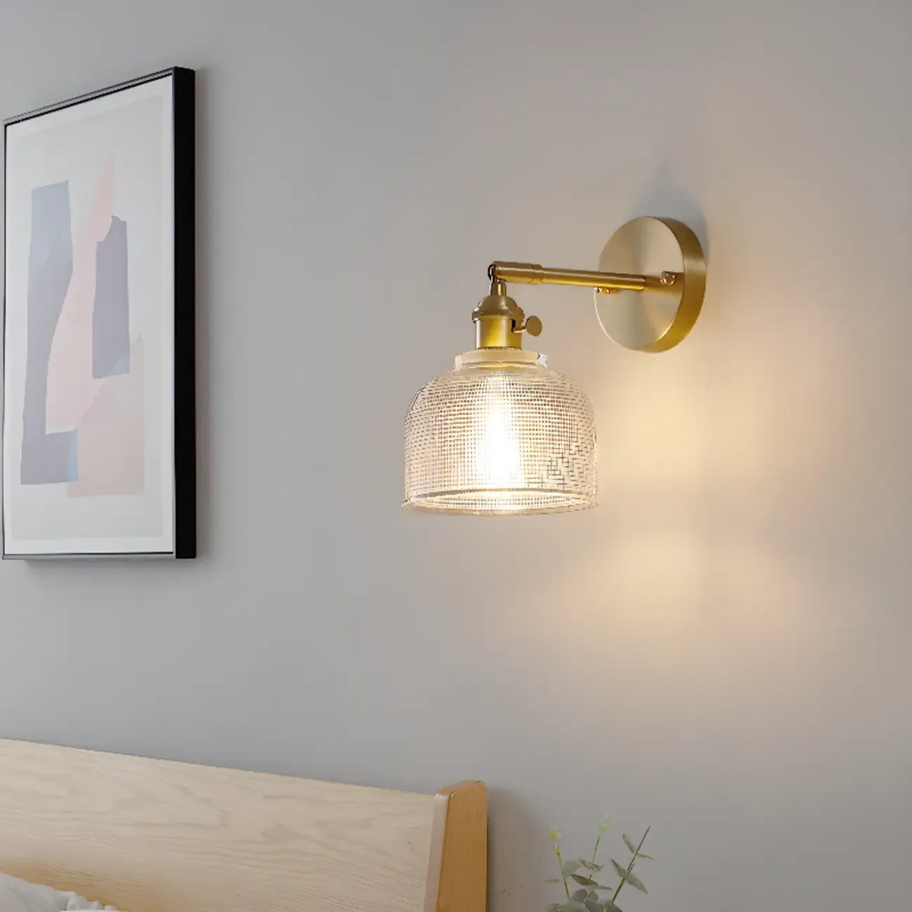 Modern Mini Brass LED Wall Sconce for Residential Use