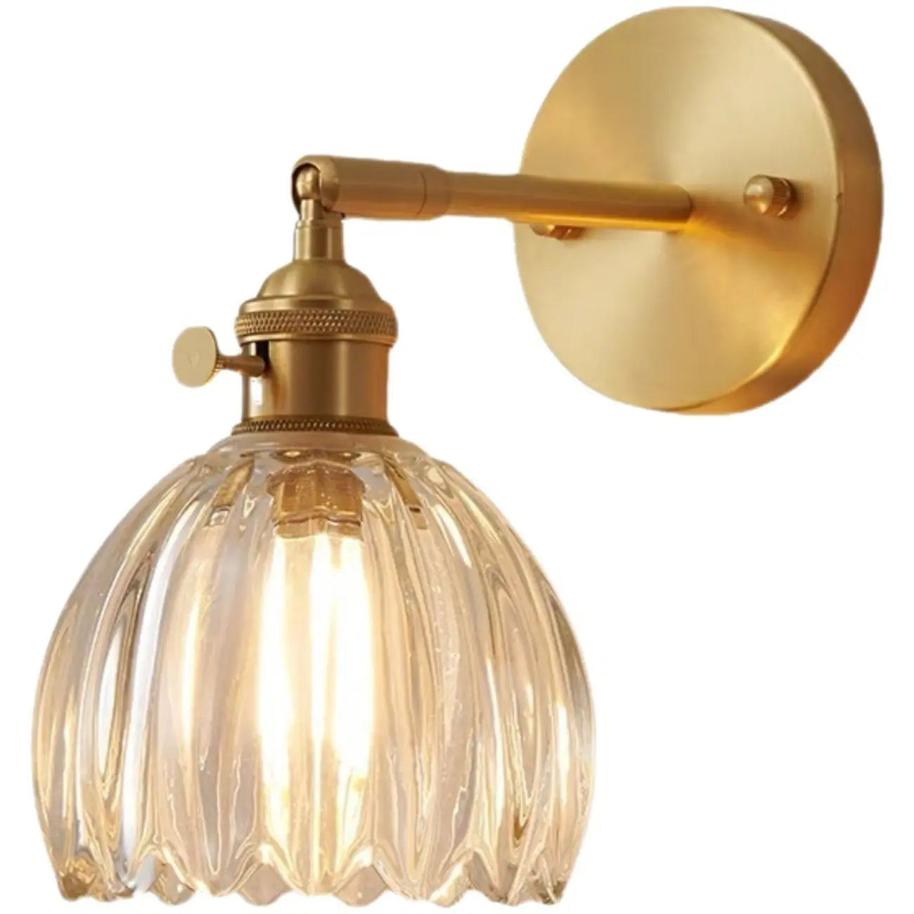 Modern Mini Brass LED Wall Sconce for Residential Use