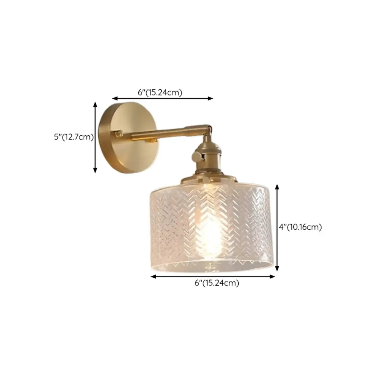 Modern Mini Brass LED Wall Sconce for Residential Use