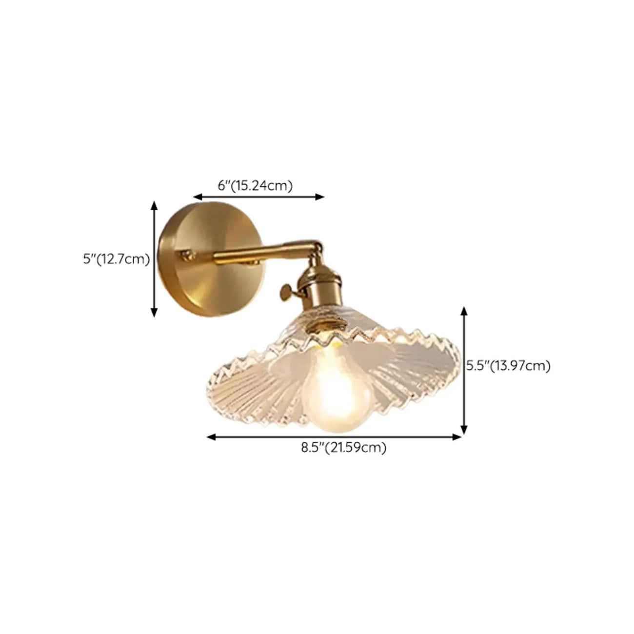 Modern Mini Brass LED Wall Sconce for Residential Use