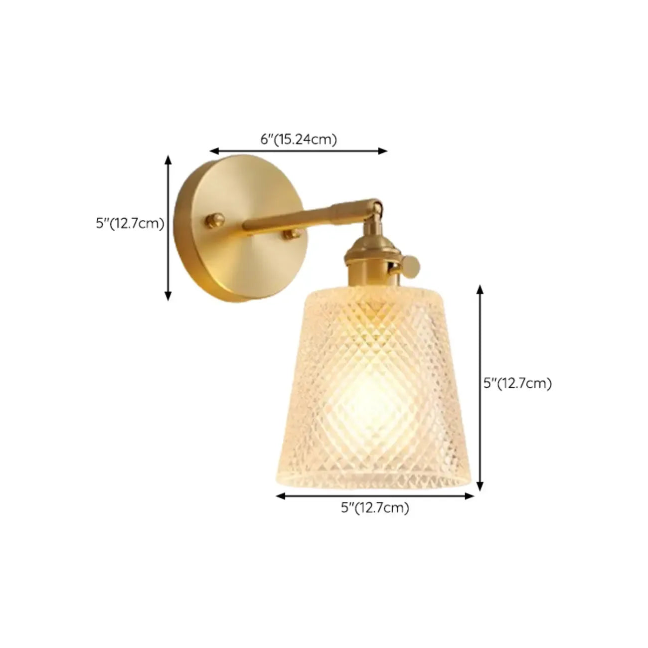 Modern Mini Brass LED Wall Sconce for Residential Use