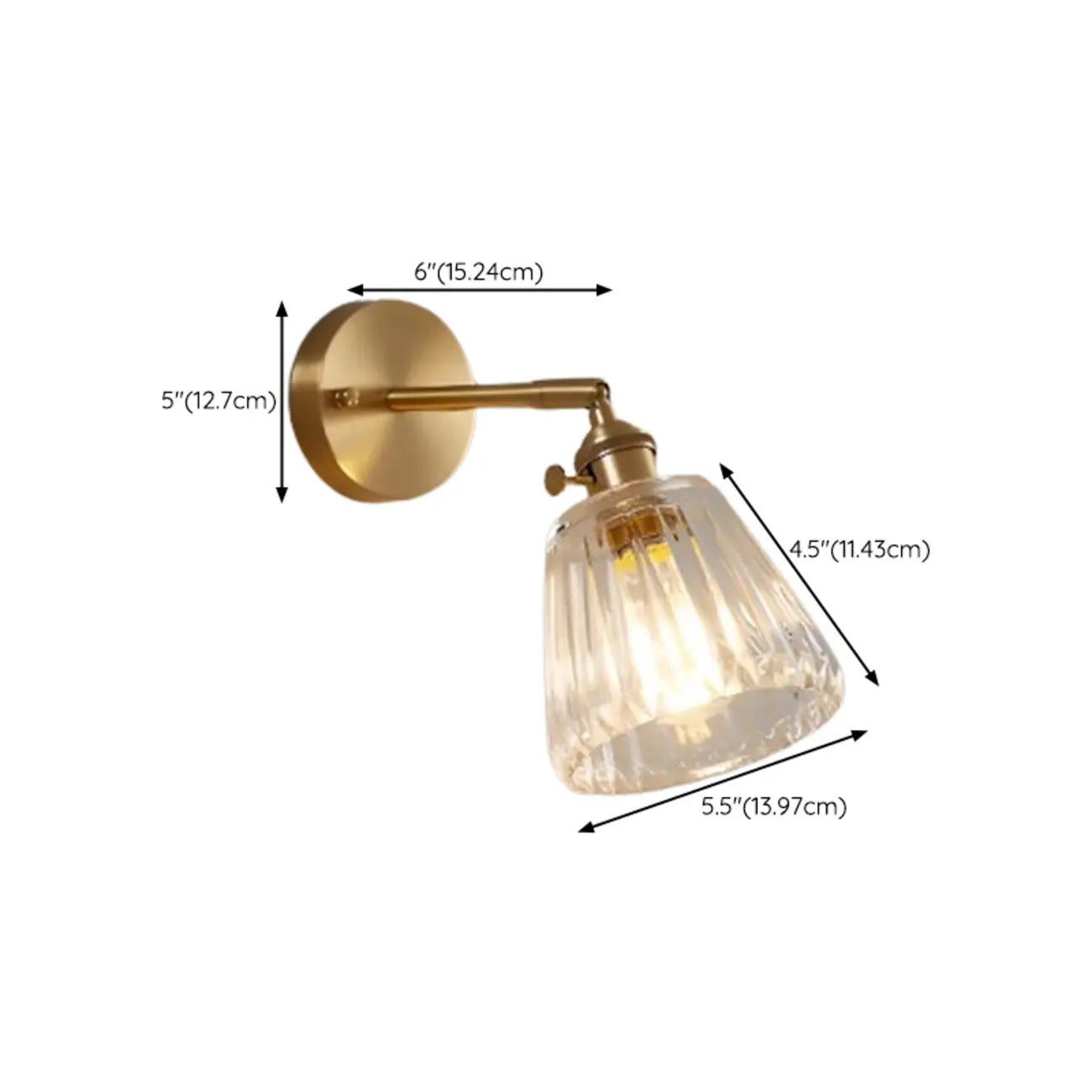 Modern Mini Brass LED Wall Sconce for Residential Use