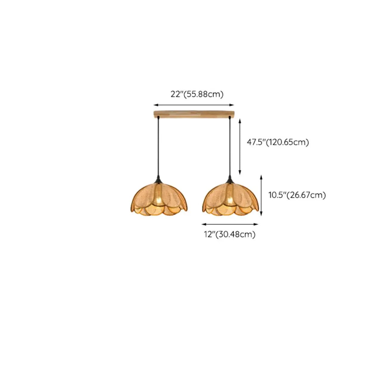 Modern Rattan Geometric Island Pendant Light