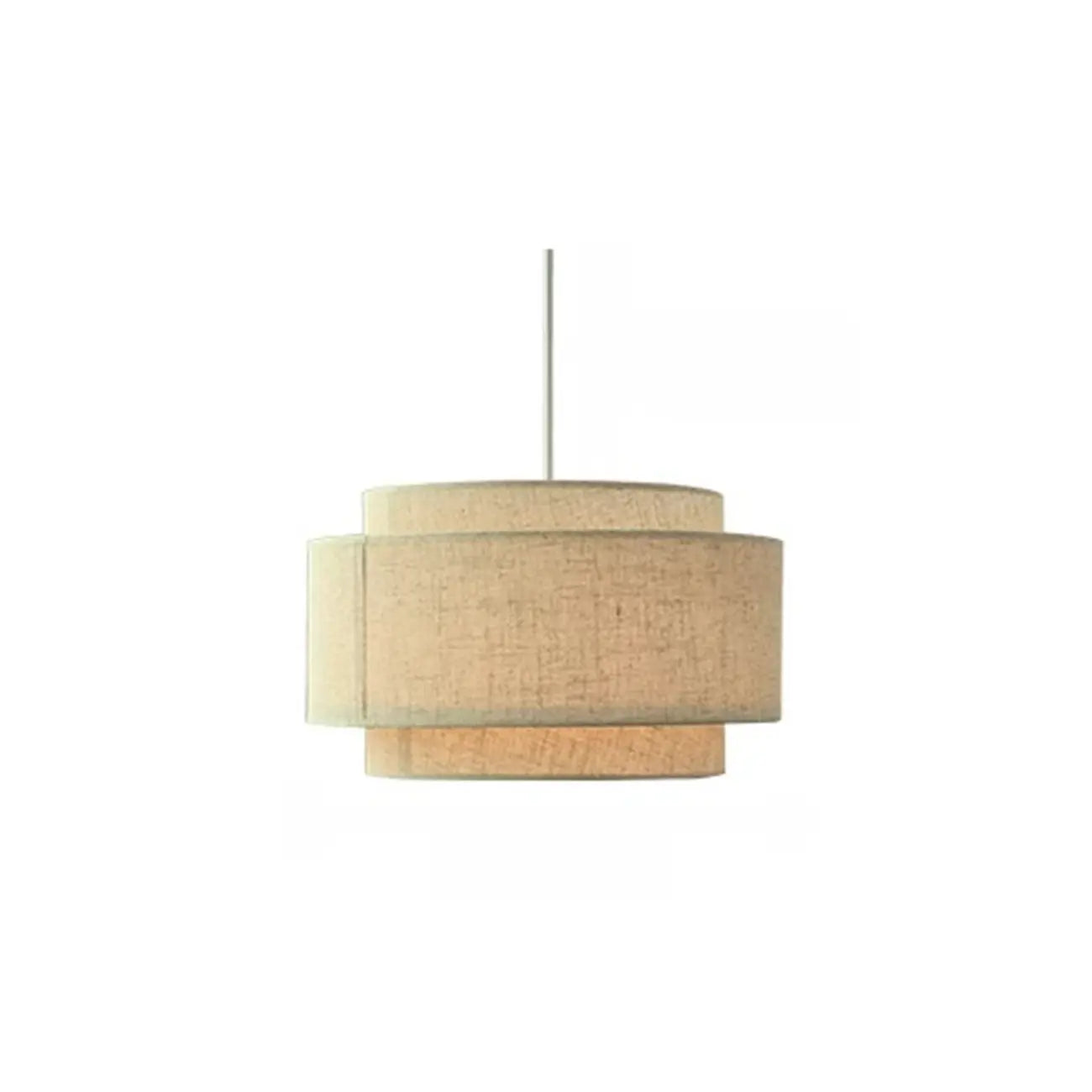 Beige Layered Elegance Fabric Pendant Light for Dining Area