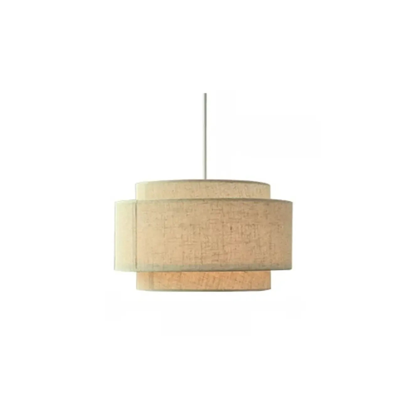 Beige Layered Elegance Fabric Pendant Light for Dining Area