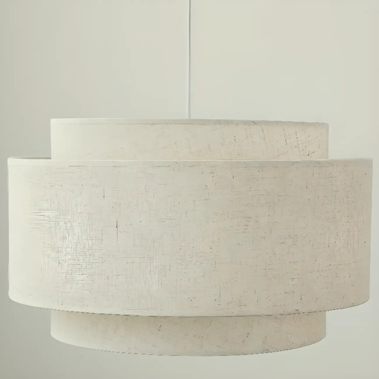 Beige Layered Elegance Fabric Pendant Light for Dining Area