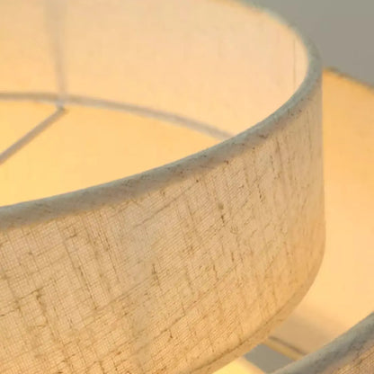 Beige Layered Elegance Fabric Pendant Light for Dining Area