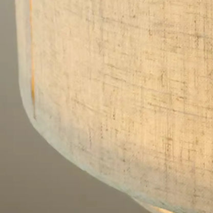 Beige Layered Elegance Fabric Pendant Light for Dining Area
